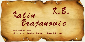 Kalin Brajanović vizit kartica